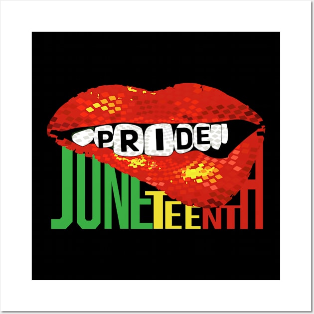 Pride Our Ancestors Juneteenth Celebrate Black Women Wall Art by PunnyPoyoShop